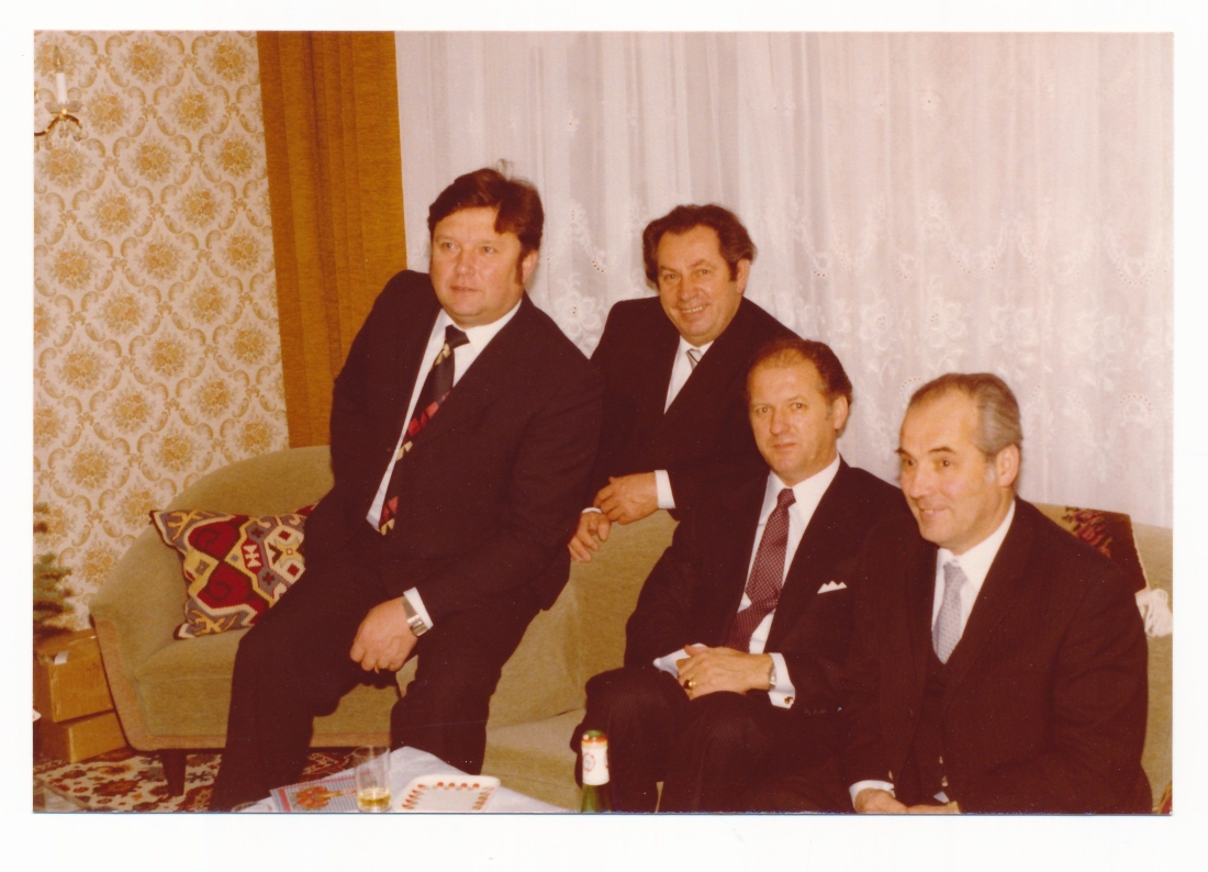 Weihnachten 1979: noble Herrenrunde - Langer/Miertl/Riegler