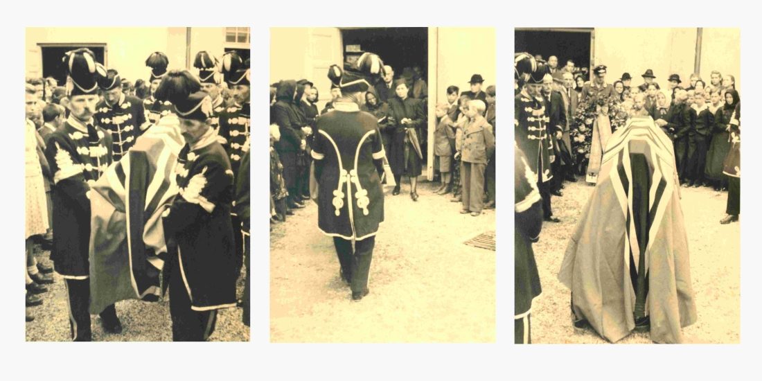 Begräbnis Alexander Benkö (OW 652 / Wächterhaus 14) gefallen als Soldat der Deutschen Wehrmacht