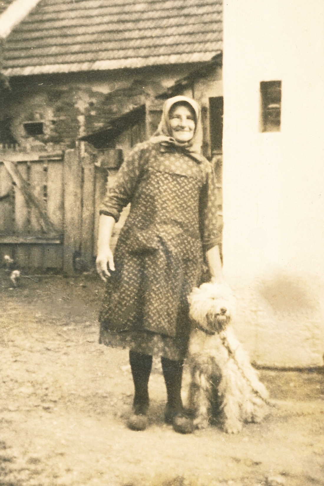 Agnes Korbadits (*1904/+2005) mit Hund - St. Martin 45
