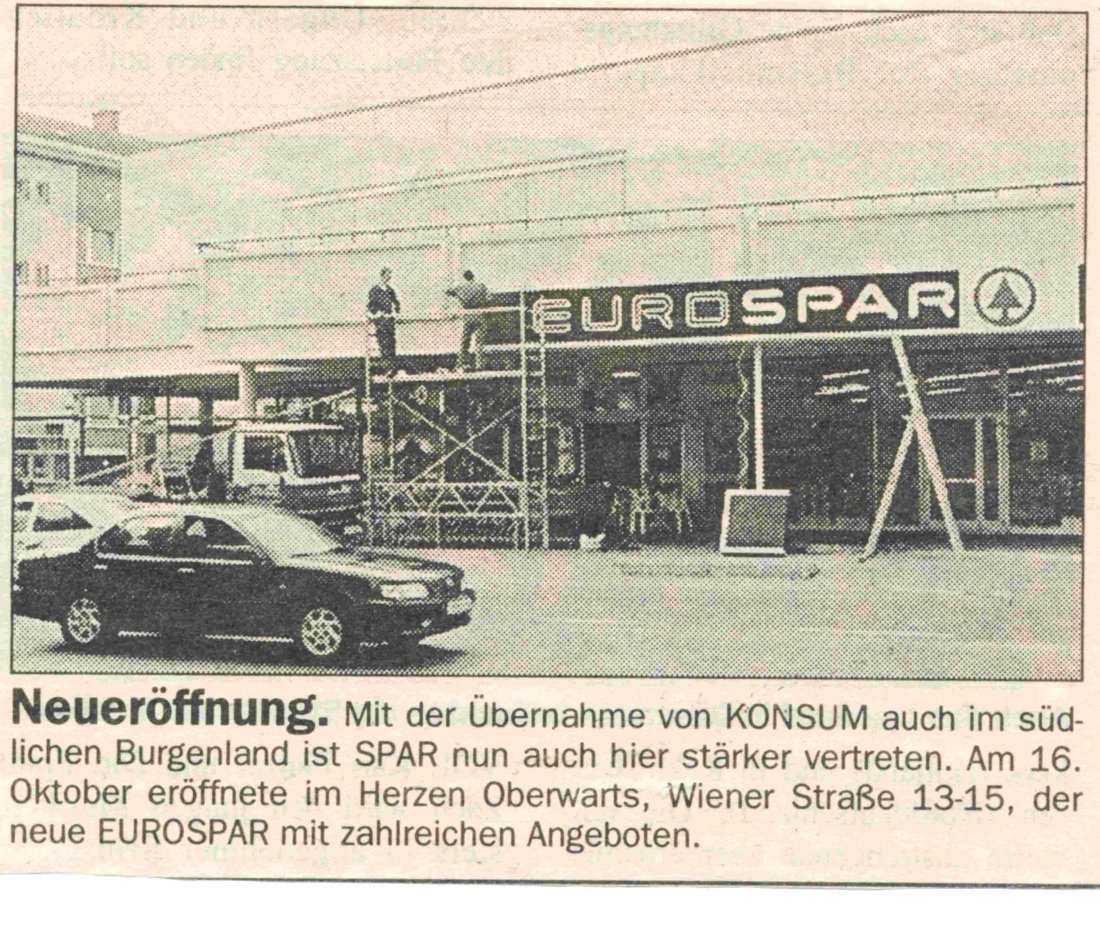 Neueröffnung des Eurospar-Marktes - Wienerstraße 13