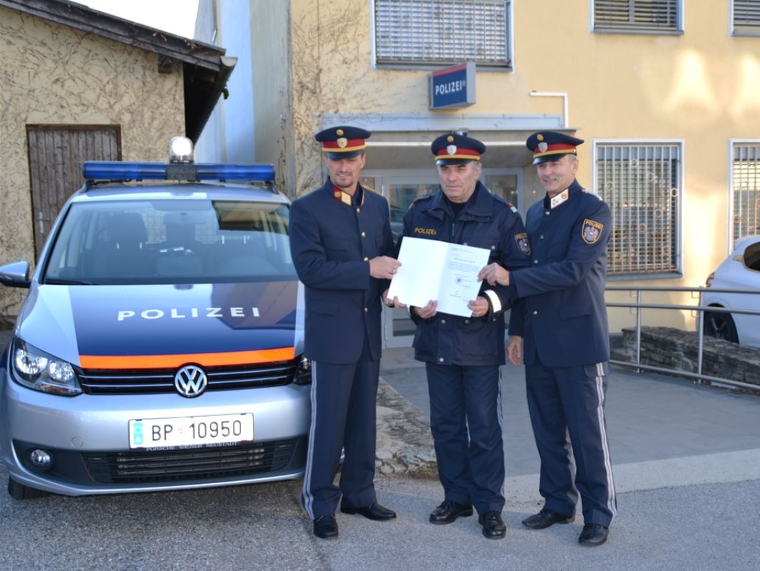 Polizei (vorm. Gendarmerie): Ehrung von Peter Fleck anlässlich seines Wechsels in den Ruhestand