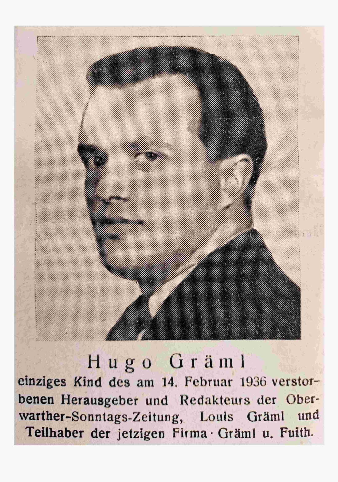 OZ - Oberwarther Zeitung: Teilhaber Hugo Gräml