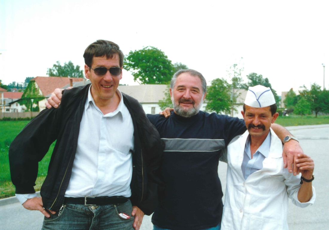 Feuerwehr: Gäste und Helfer beim Maibaumumschnitt 2000 - Vitsich/Schmalzl/Horvath