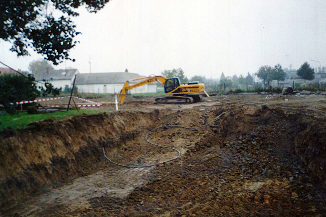 Aushubarbeiten zur Errichtung des Wohnblocks Graf Erdödystraße 11