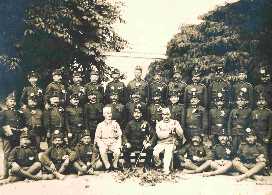 Soldaten der Armee der österreichsch-ungarischen Doppelmonarchie mit Alexander Benkö (*1879/+1958) - OW 652 / Wächterhaus 14