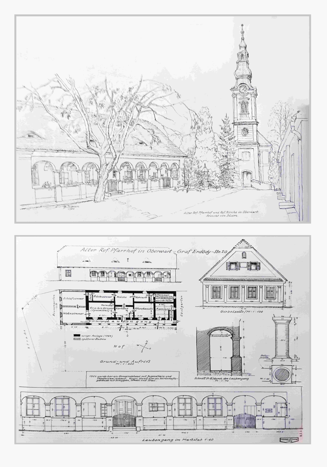 Arkadenhaus: Alter reformierter Pfarrhof - Graf Erdödystraße 20 / OW 543 - erbaut 1784