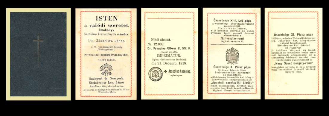 Gebetbuch für katholische Christen - verfasst von Bischof Zádori ev. János